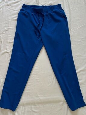 Jaanuu Scrub Pants - Large Tall, Straight Leg, Royal Blue